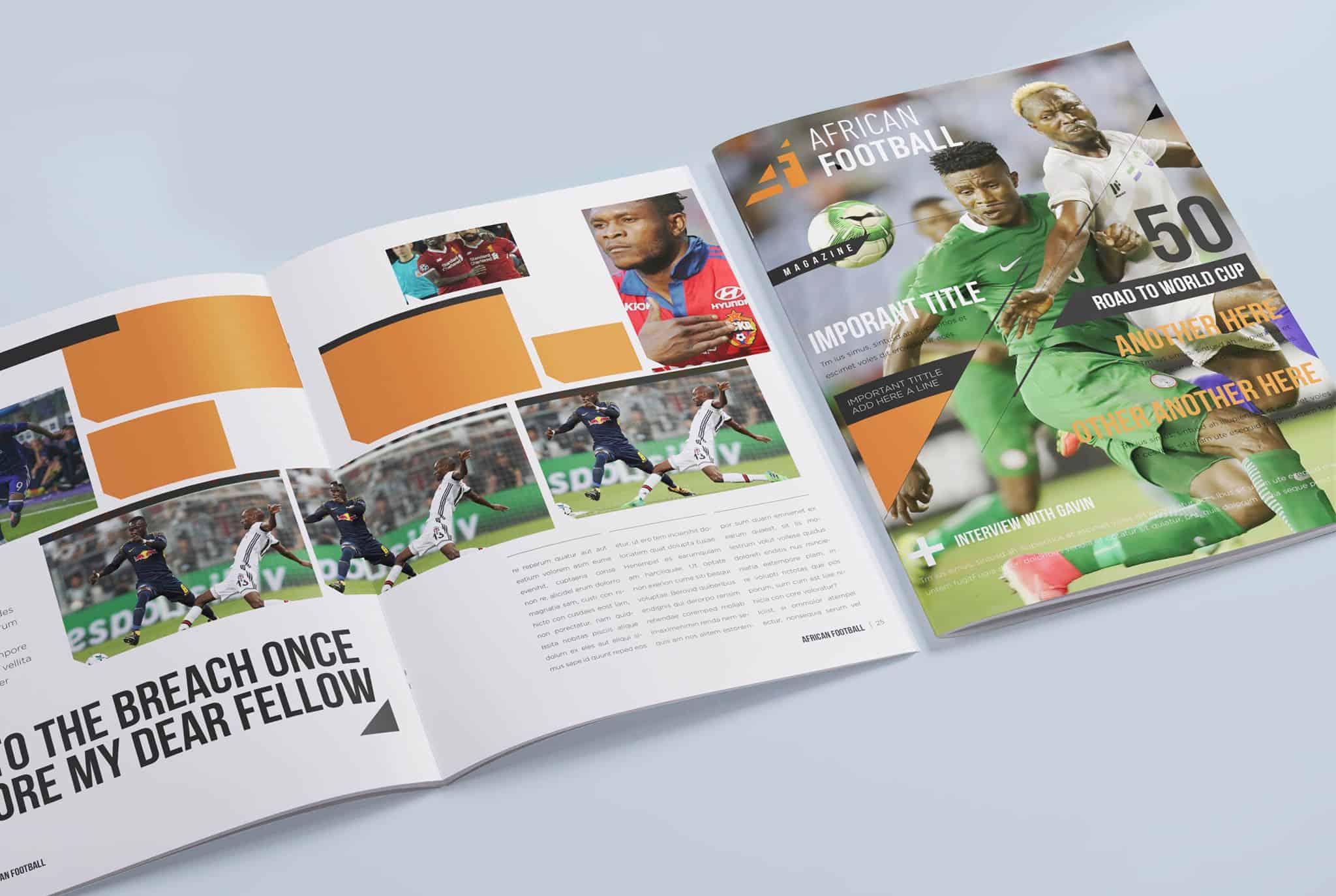 African Football Magazine Design